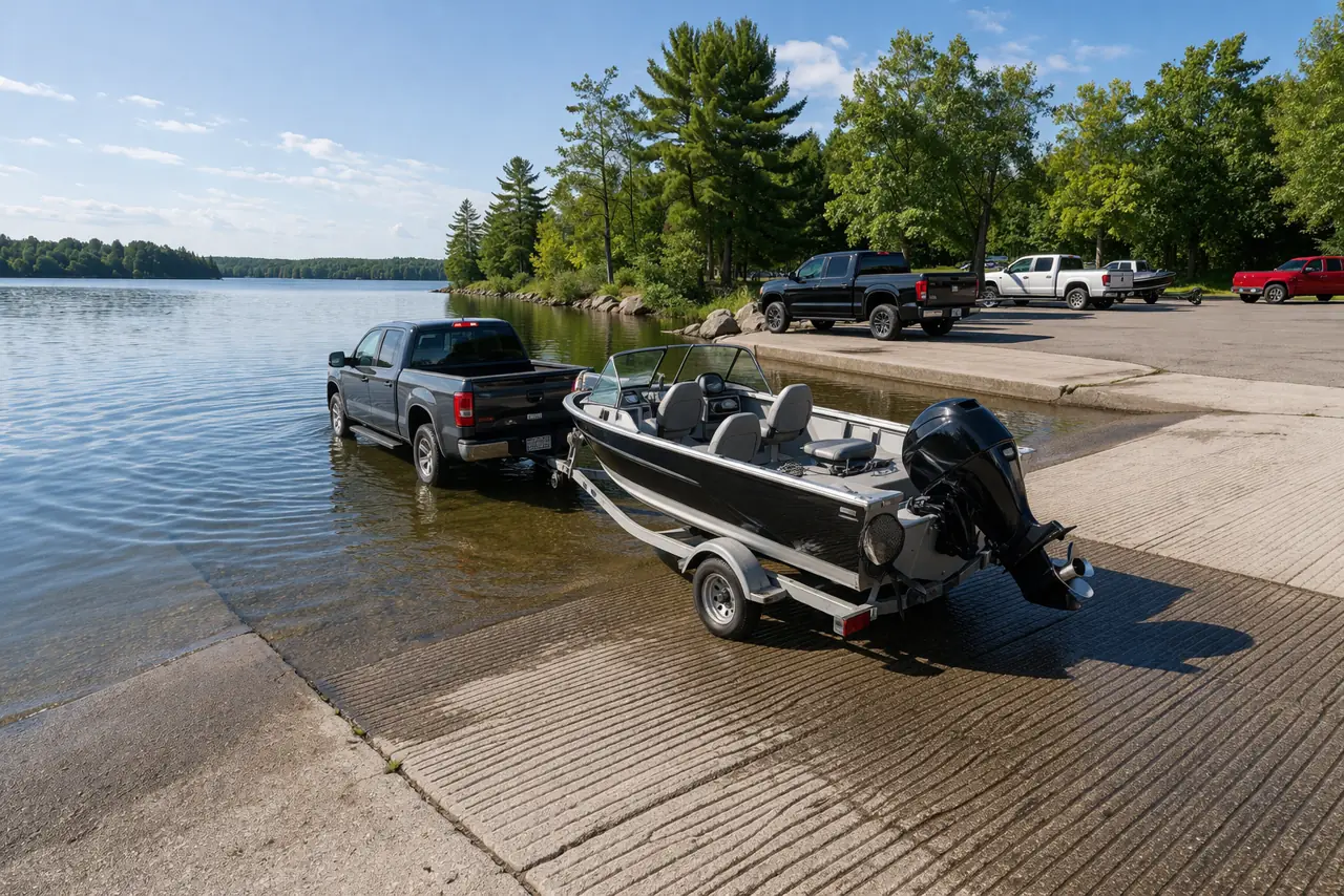 Andrew Haydon Park Launch boat launch on ottawa in Ontario